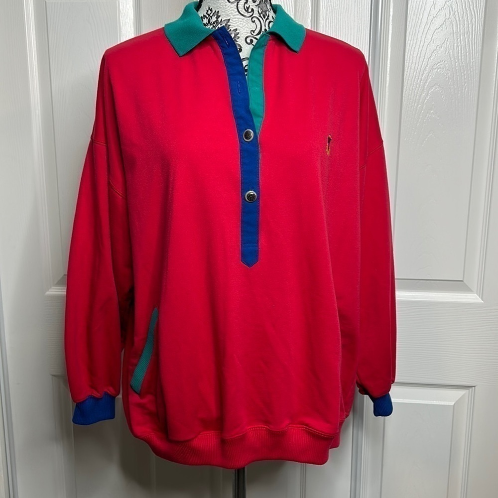 Blast Plus‎ Vintage Colorblock Pullover L READ